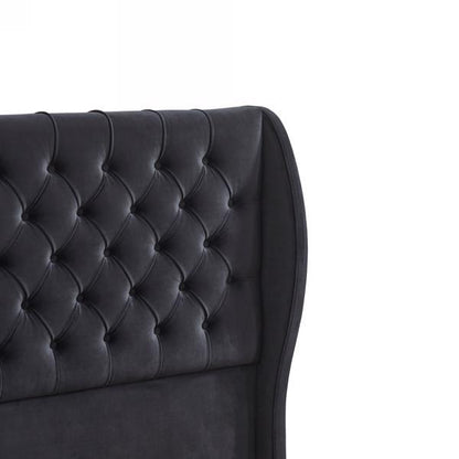 Chesterfield Upholstered Wingback Velvet Bed