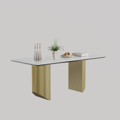 Double Pedestal Dining Table- Tempered Glass