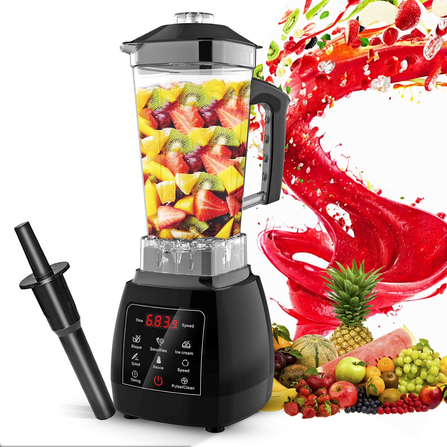 5 core 2l professional touch screen blender