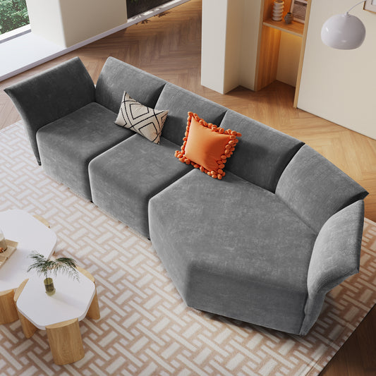 Ustyle Stylish Sofa Set, Grey