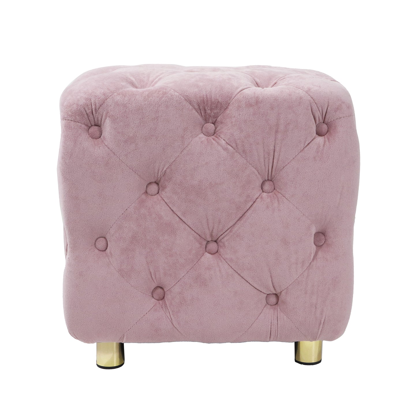 pink modern velvet upholstered ottoman