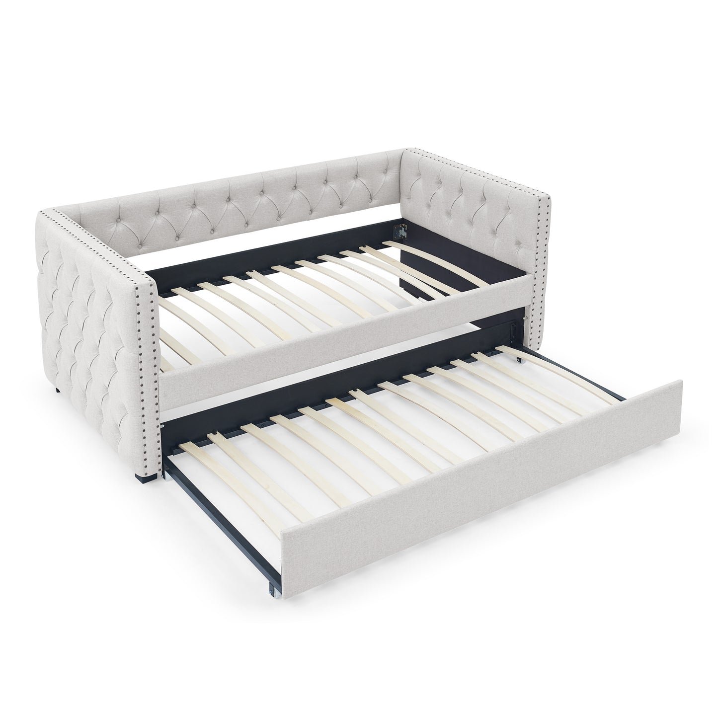 daybed with trundle upholstered tufted sofa bed