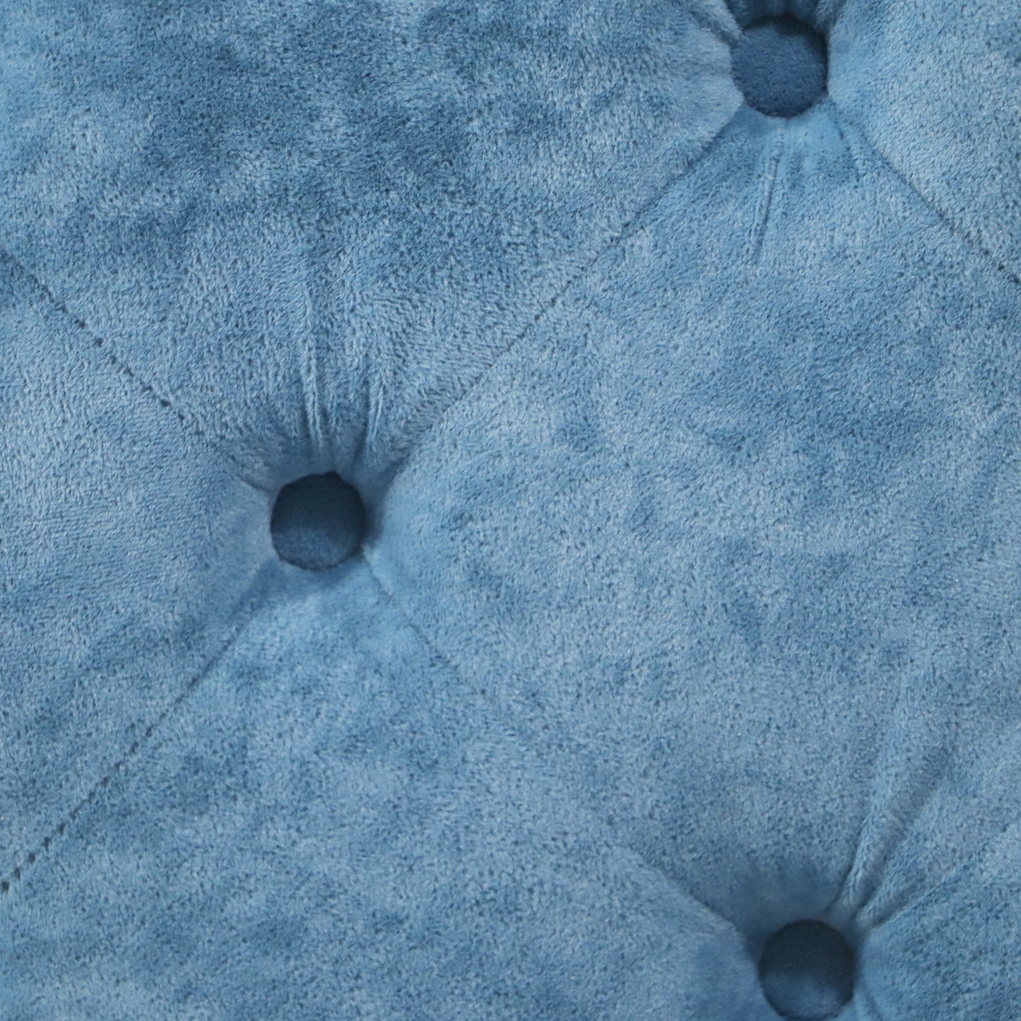 blue modern velvet upholstered ottoman