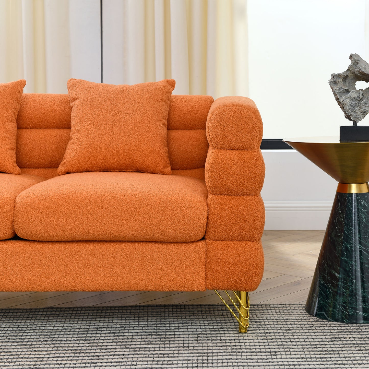 sammie l-shaped sectional, orange