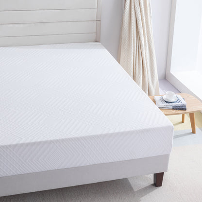 King 10 inch Gel Memory Foam Mattress for a Cool Sleep, Bed in a Box, Green Tea Infused, CertiPUR-US Certified, Made in USA