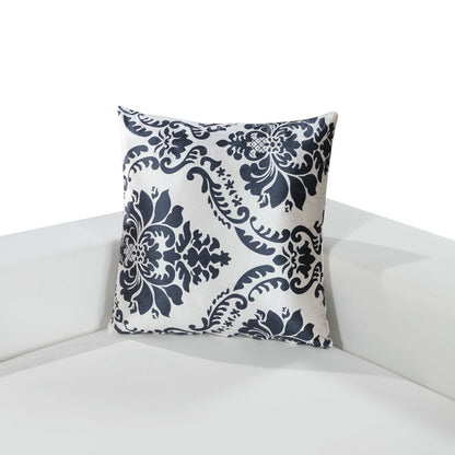 Elegant Velvet Corner Couch with Lots of Pillows