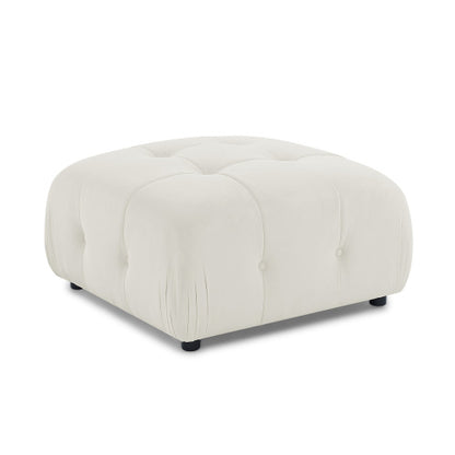Button Tufted Modular Sectional Sofa, Navy Velvet