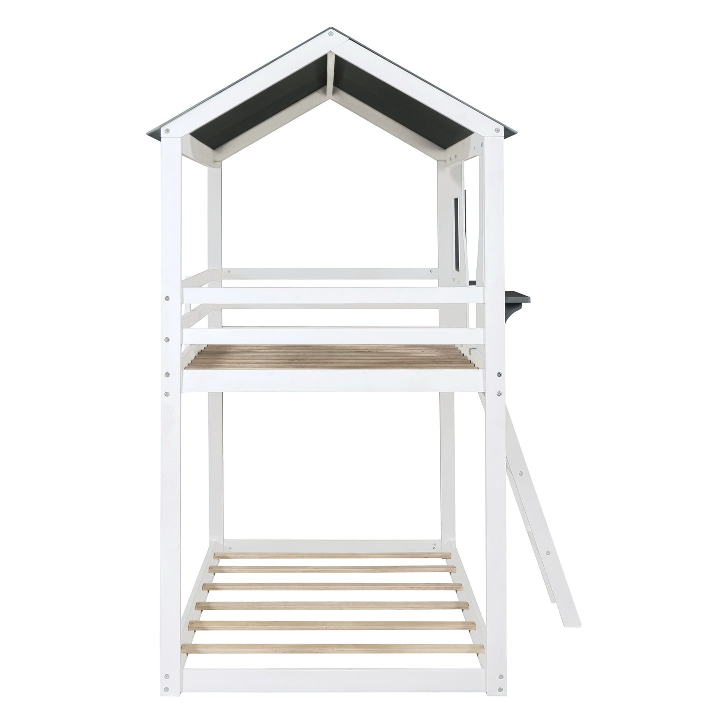twin over twin bunk bed with roof