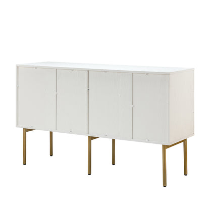 Tknow 6 Drawer 54"W Double Dresser-WHITE