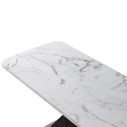 Lux Extendable Marble Square Dining Table