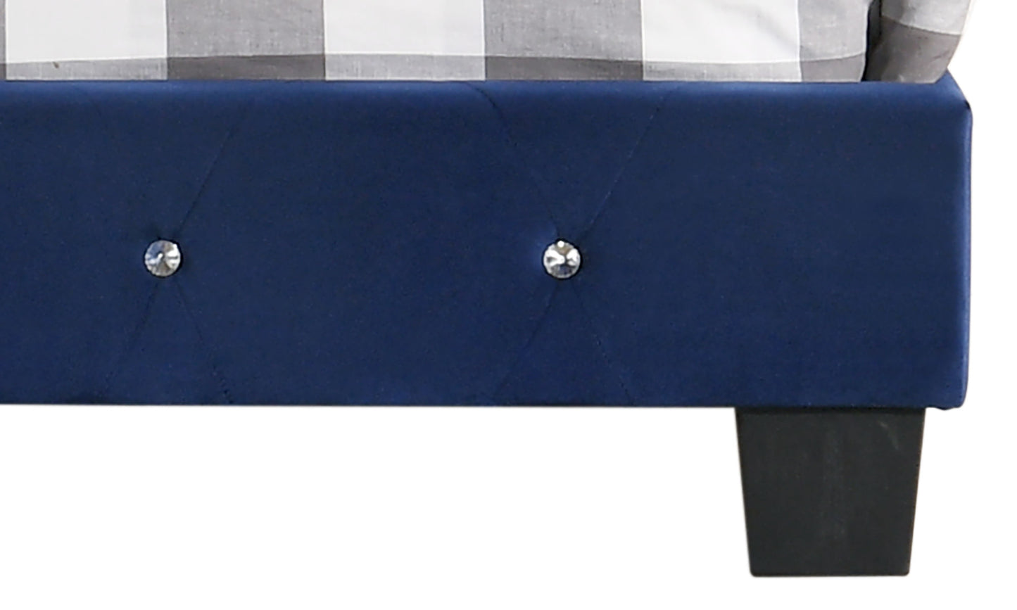 suffolk twin bed, navy blue