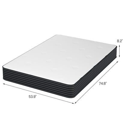 Memory Foam Hybrid Full Size Mattresses in a Box with Individual Pocket Spring Breathable Comfortable for Sleep Supportive and Pressure Relief