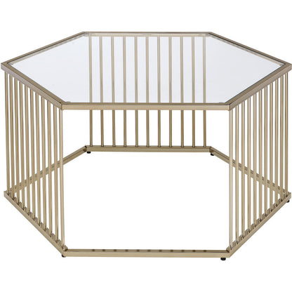 ACME Oaklie Coffee Table in Champagne & Clear Glass