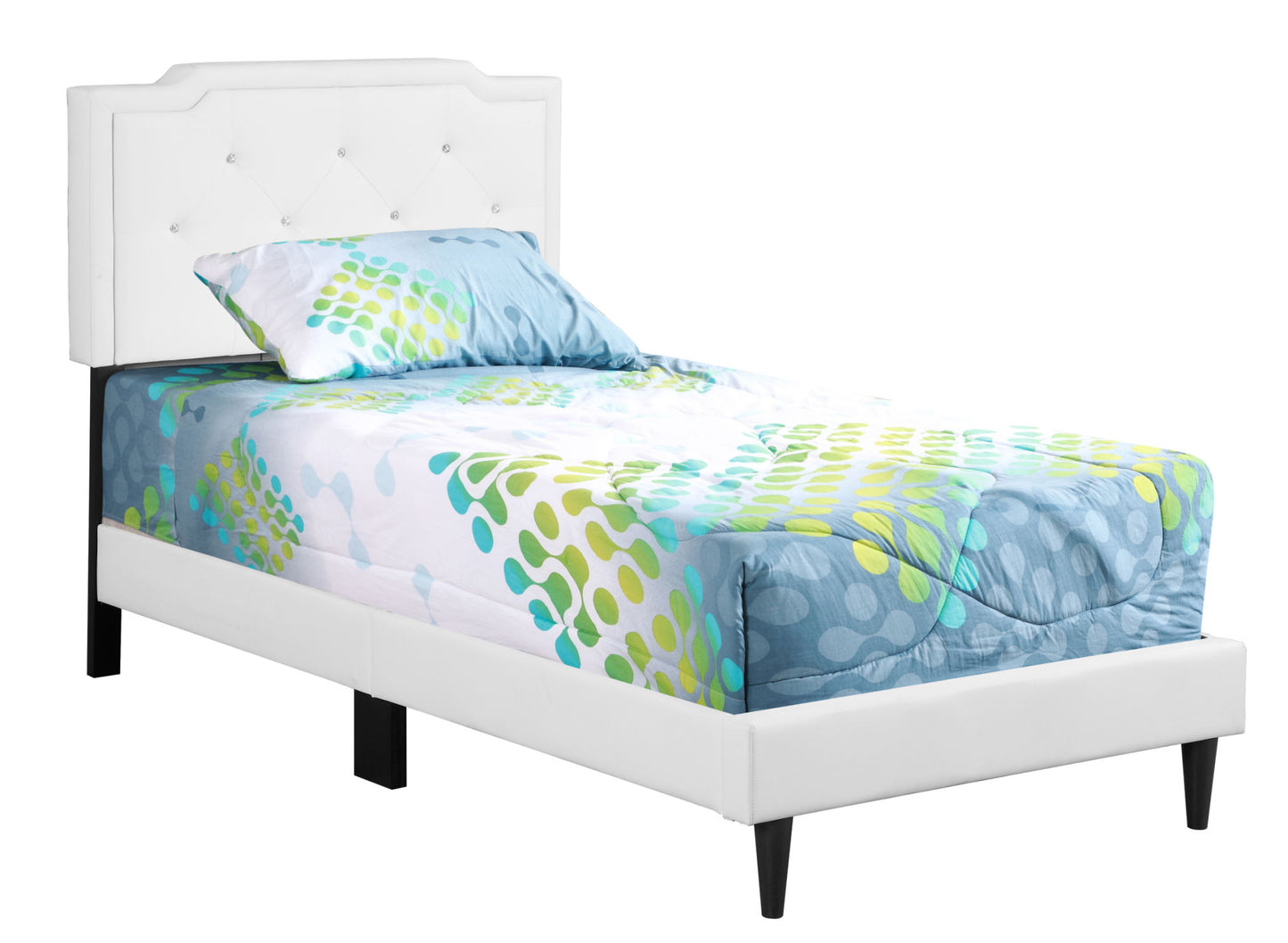 deb twin bed- all in one box , white