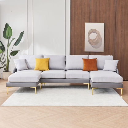 Holly Comfy Sectional, Double Grey