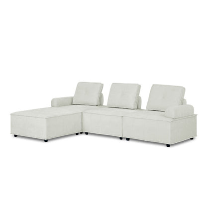 Chenille L-Shape Modular Sectional Sofa