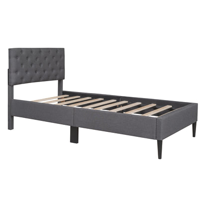 Linen Upholstered Platform Bed