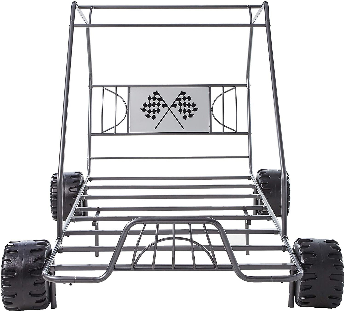 acme xander twin bed in gunmetal go kart