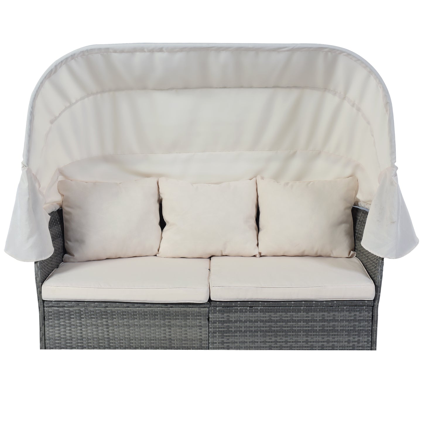 daybed/sunbed with retractable canopy set