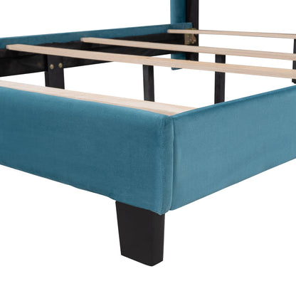 Amanda Velvet Upholstered Platform Bed