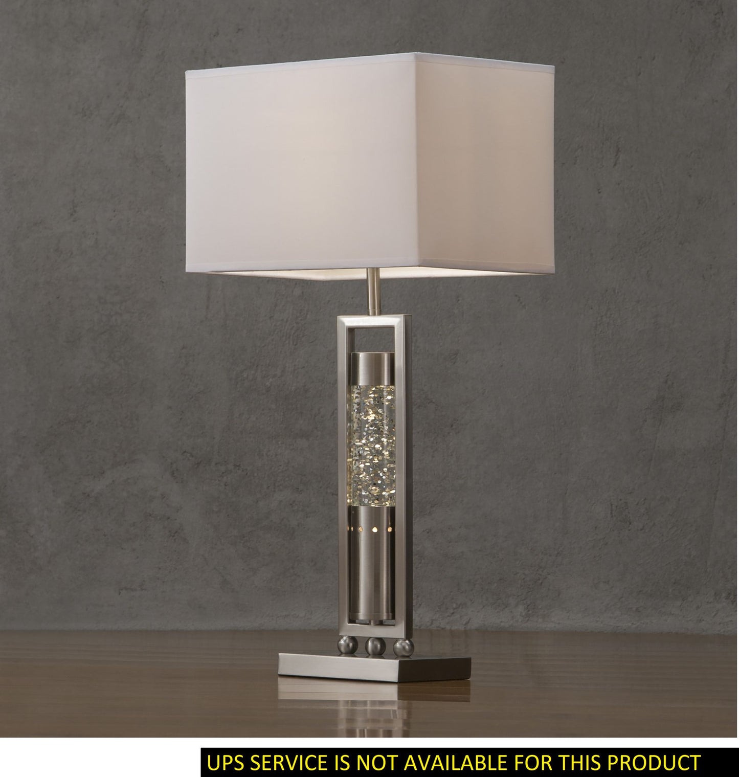 modern design table lamp with satin nickel finish sparkle