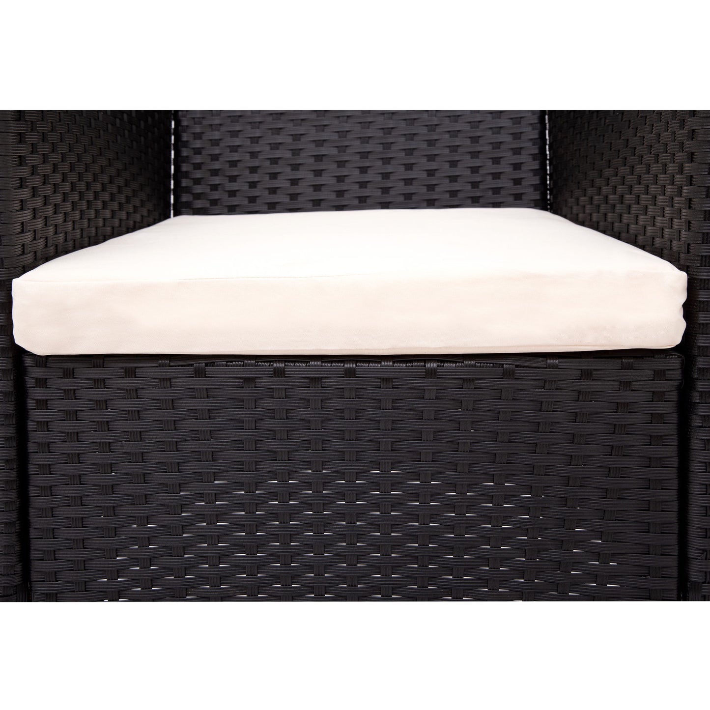 topmax 7- piece rattan patio set, black