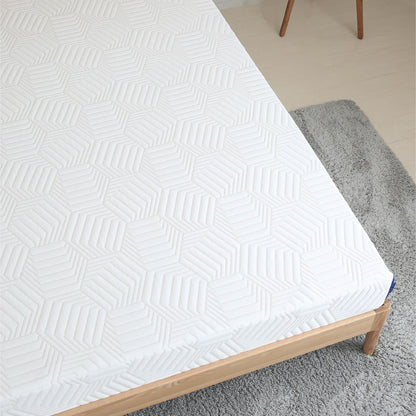 Cal King 10 Inch Gel Memory Foam Mattress, White, Bed in a Box, Green Tea and Cooling Gel Infused, CertiPUR-US Certified