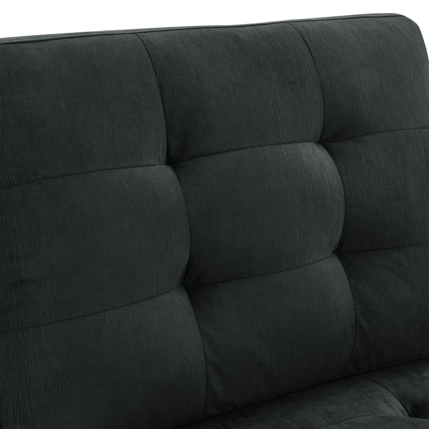 rene u shape modular sectional sofa, black velvet