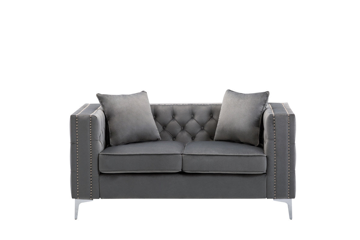 lorreto velvet sofa set
