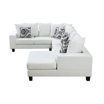 Elegant Velvet Corner Couch with Lots of Pillows