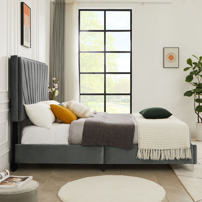Flannelette Beautiful line stripe cushion headboard, Grey