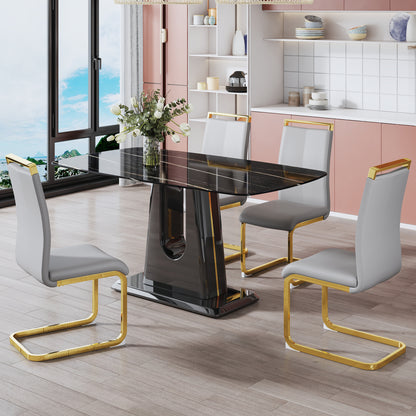 MDF Marble Table- Black