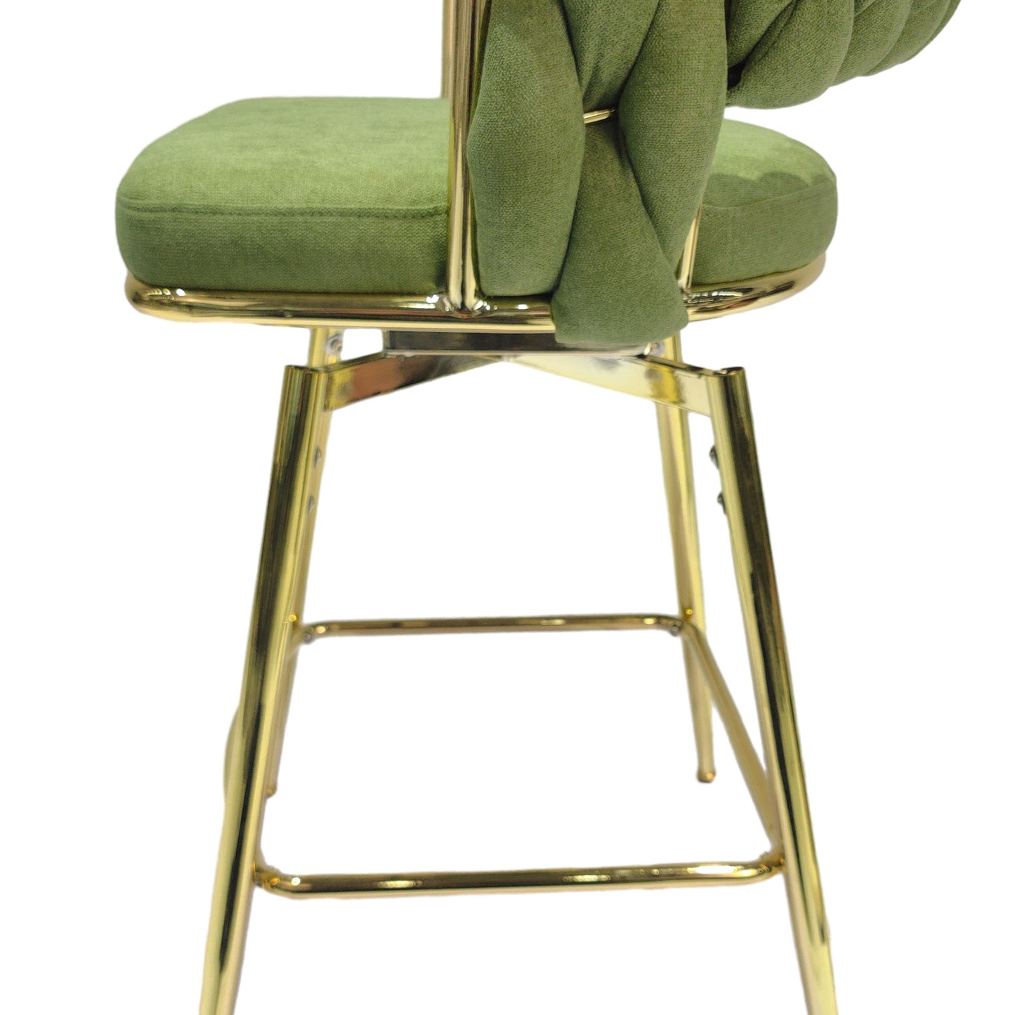 bar chair linen woven bar stool set of 4, green