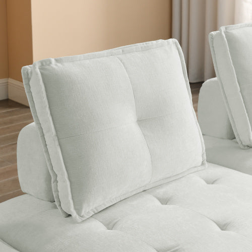 chenille l-shape modular sectional sofa