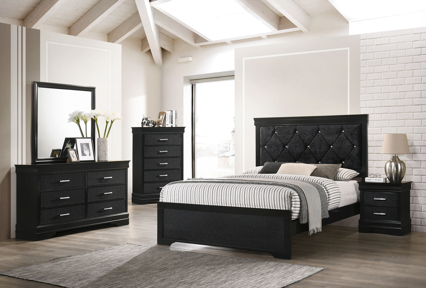 amalia - dresser - black