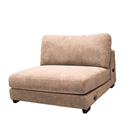 Bella Tan Corduroy Left-Facing 3-piece Sectional