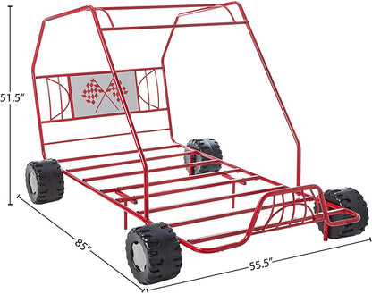 ACME Xander Twin Bed in Red Go Kart
