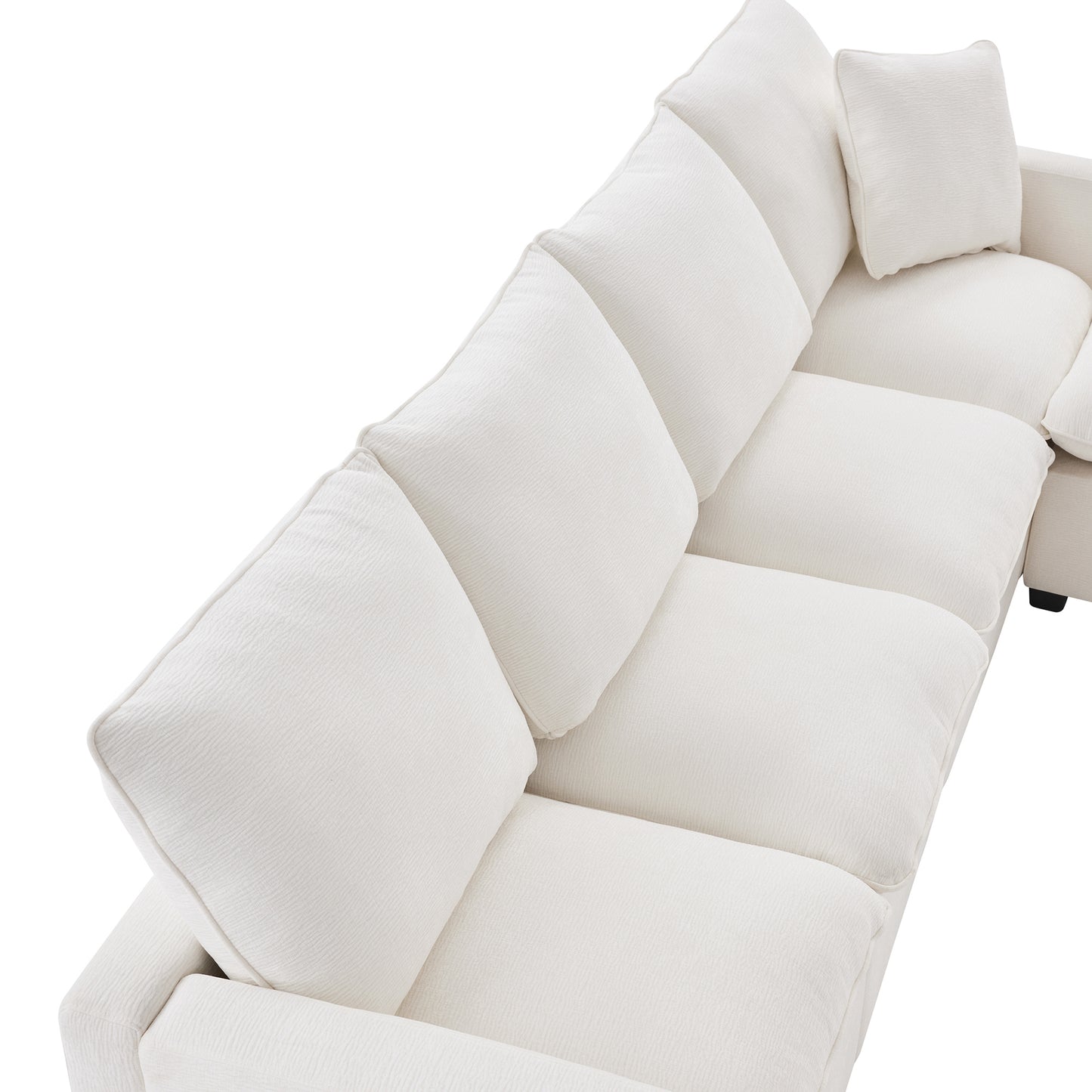 chenille sectional couch set with 2 pillows included