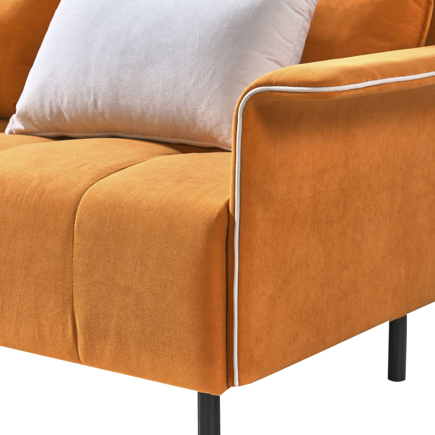 u-shaped sectional sofa with 2 removeable ottoman and 4 pillows