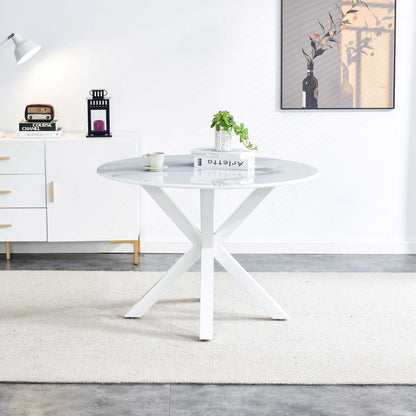 Mdf Dining Table Set, White