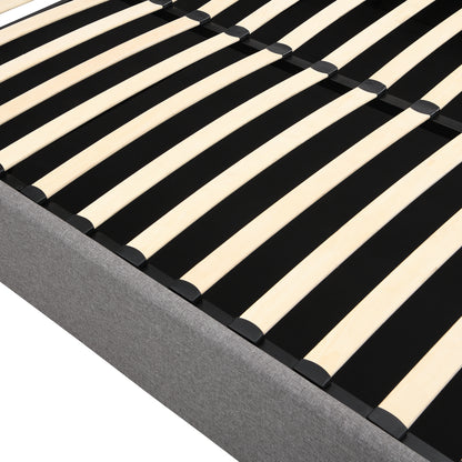 Queen size Upholstered Platform bed with a Hydraulic Storage System - Gray Queen size Upholstered Platform bed with a Hydraulic Storage System - Gray Queen size Upholstered Platform bed with a Hydrau