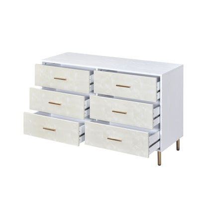 ACME Myles Dresser, White, Champagne & Gold Finish