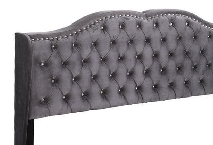 Joy Upholstered Bed , Grey