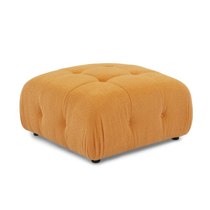 Button Tufted Modular Sectional Sofa, Navy Velvet