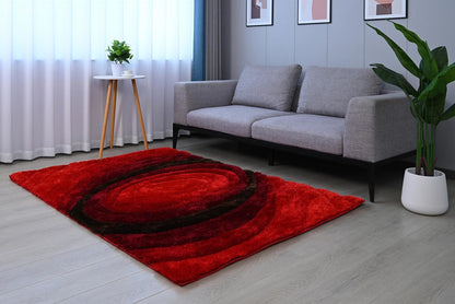 Nina 3D Red Shag Rug