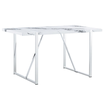 5-Piece Dining Table Chairs Set, White