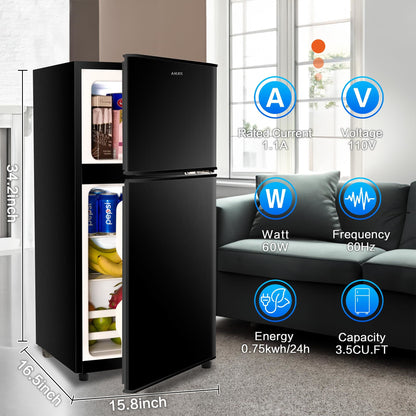 3.5Cu.Ft Compact Refrigerator Mini Fridge with Freezer
