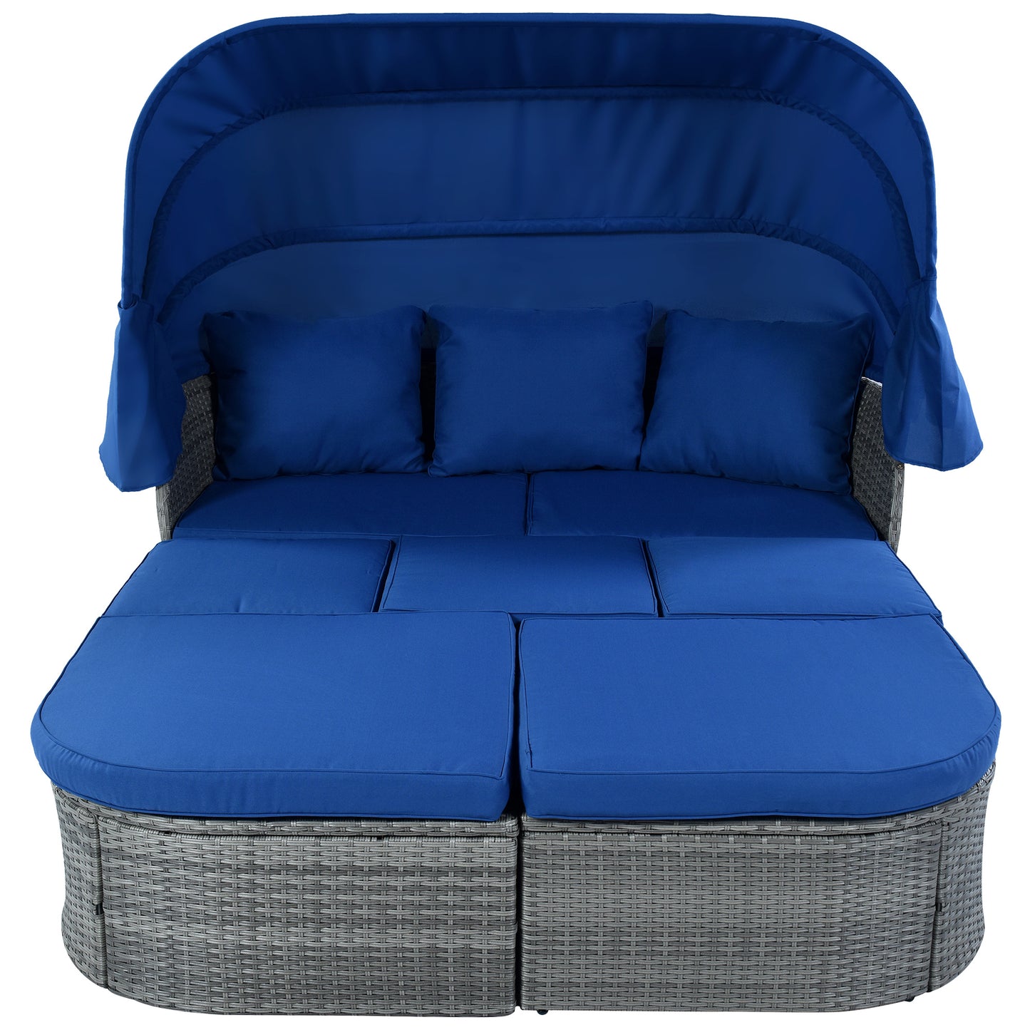 daybed/sunbed with retractable canopy set