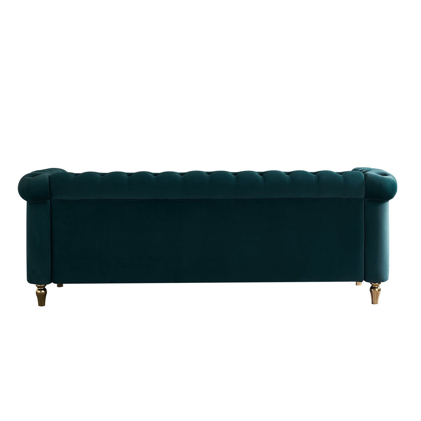 chesterfield velvet sofa, green