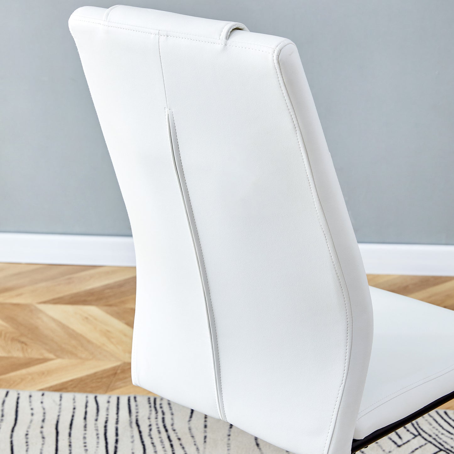 holli dining table set, white